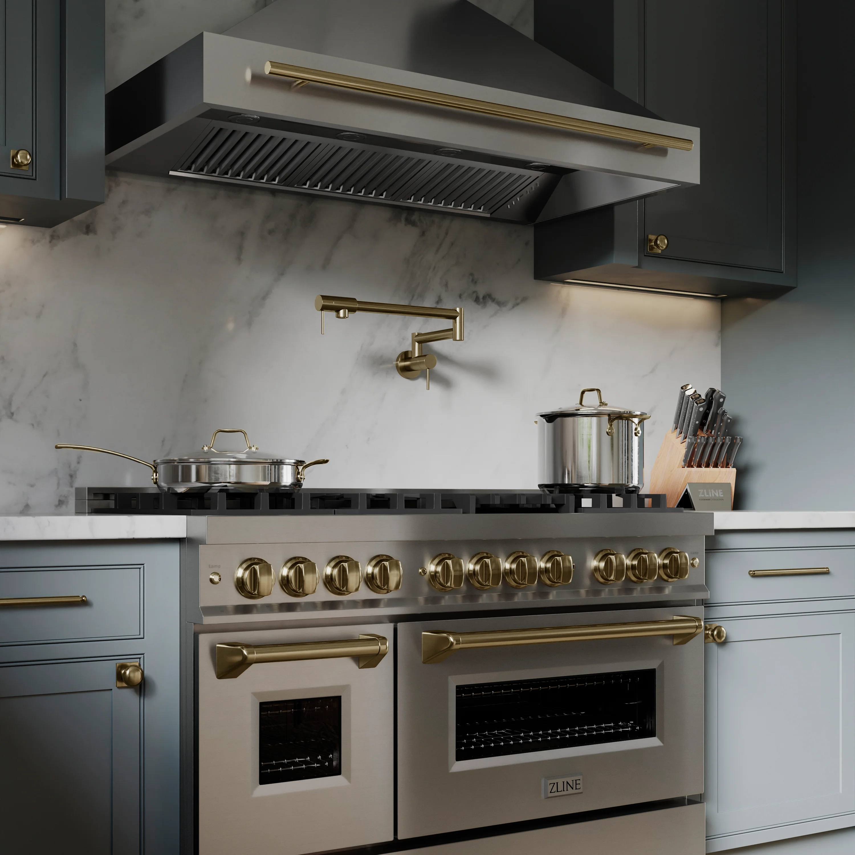 ZLINE Autograph Edition Gemini Pot Filler in Champagne Bronze (GEM-FPF-CB) - Image 10