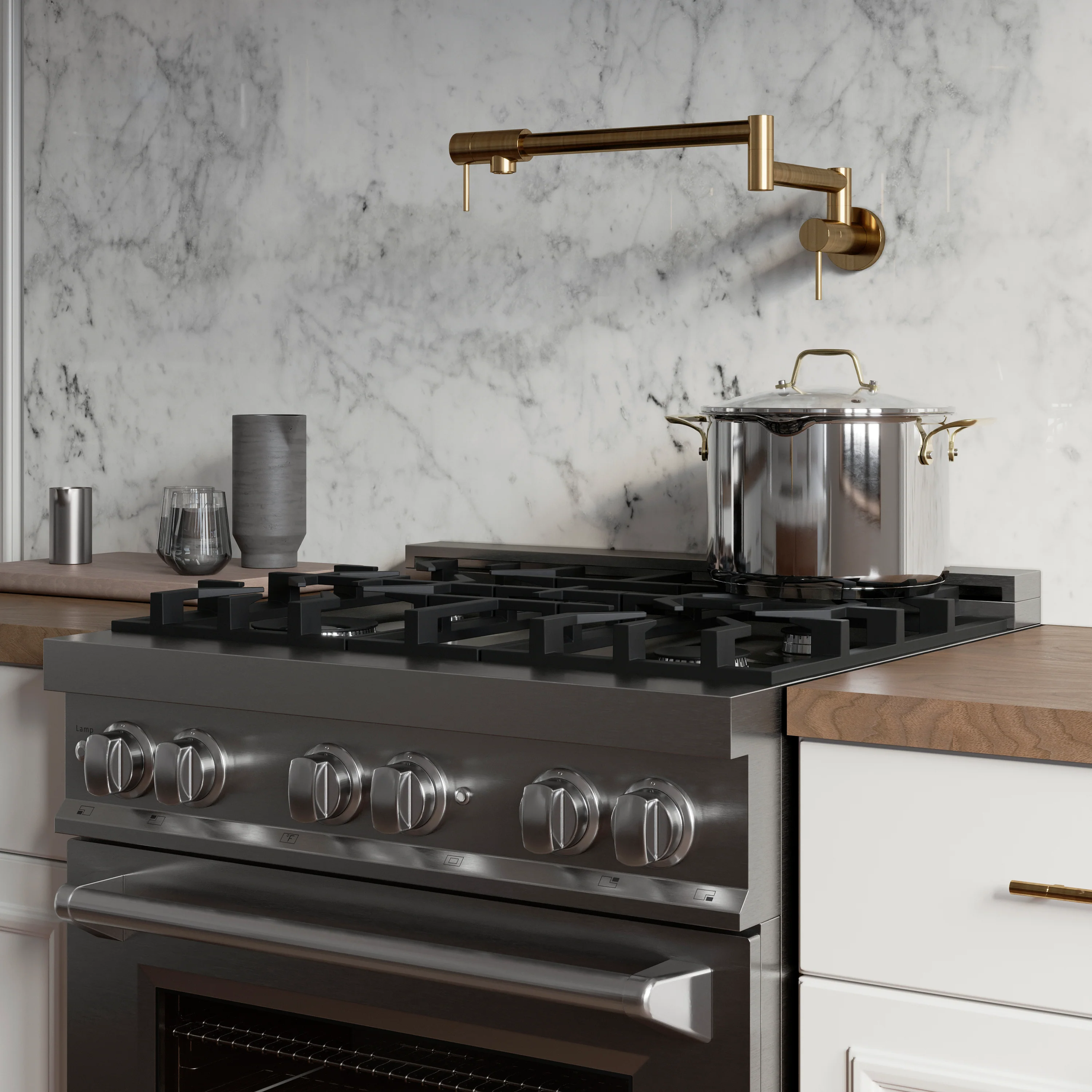 ZLINE Gemini Pot Filler in Polished Gold (GEM-FPF-PG) - Image 7