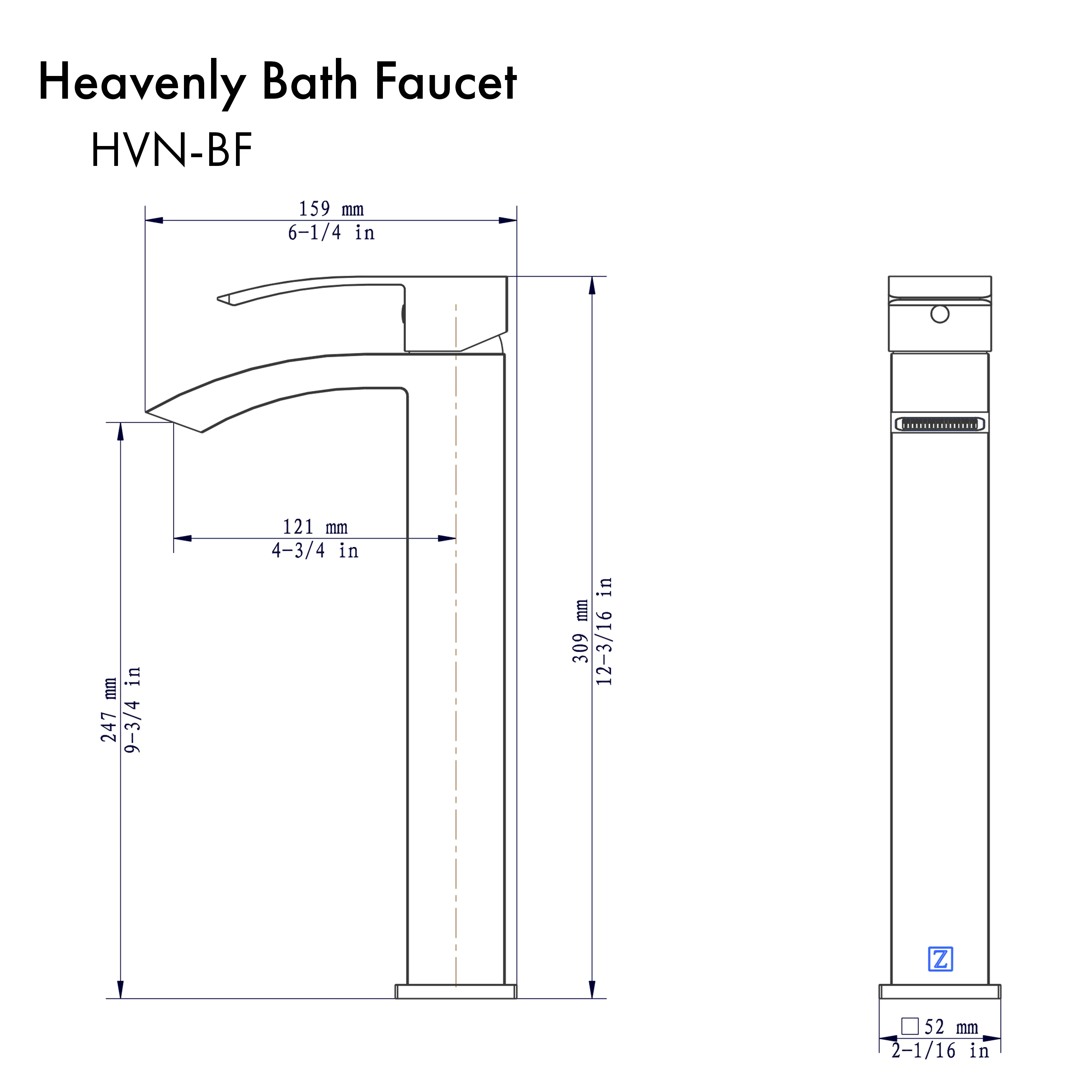 ZLINE Heavenly Bath Faucet in Chrome (HVN-BF-CH) - Image 8