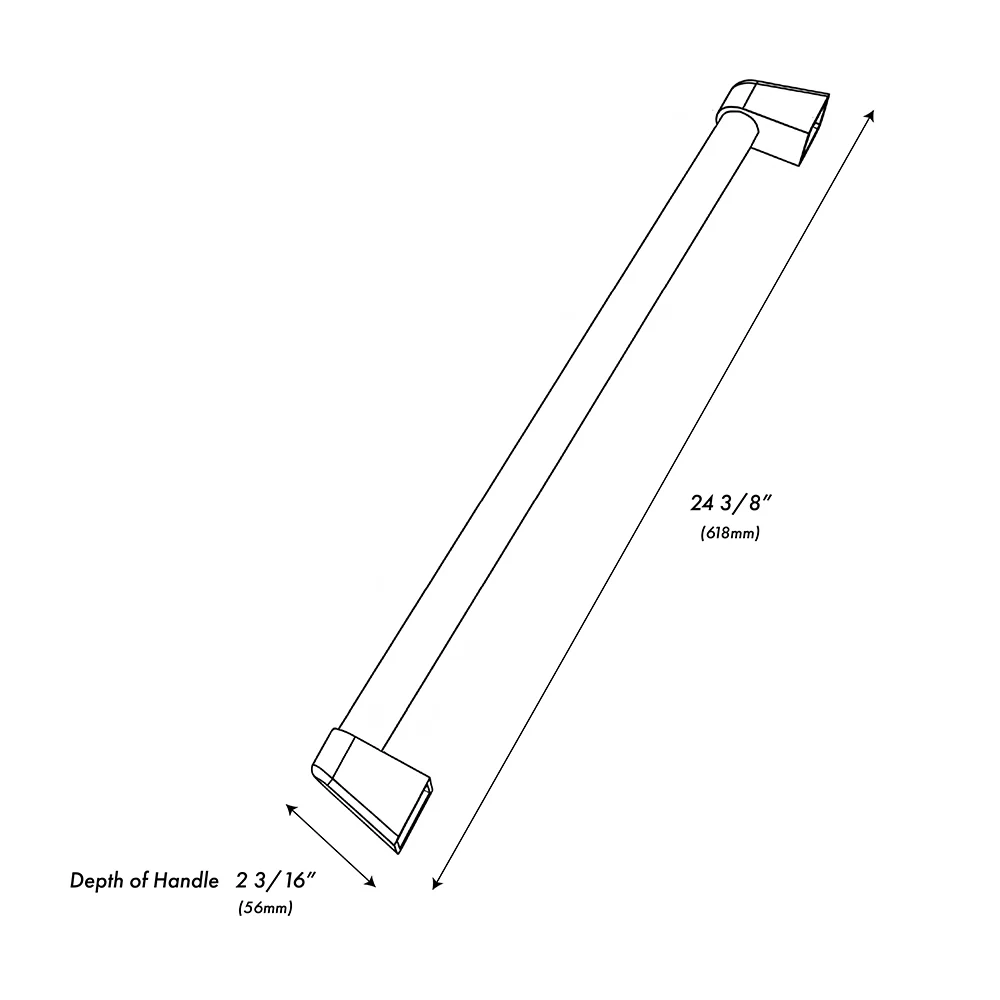 ZLINE Helix Handle (Set of 1) for Undercounter Wine & Beverage Coolers and Ice Makers in Black Stainless Steel (RWVHZ618-K-BS) - Image 5