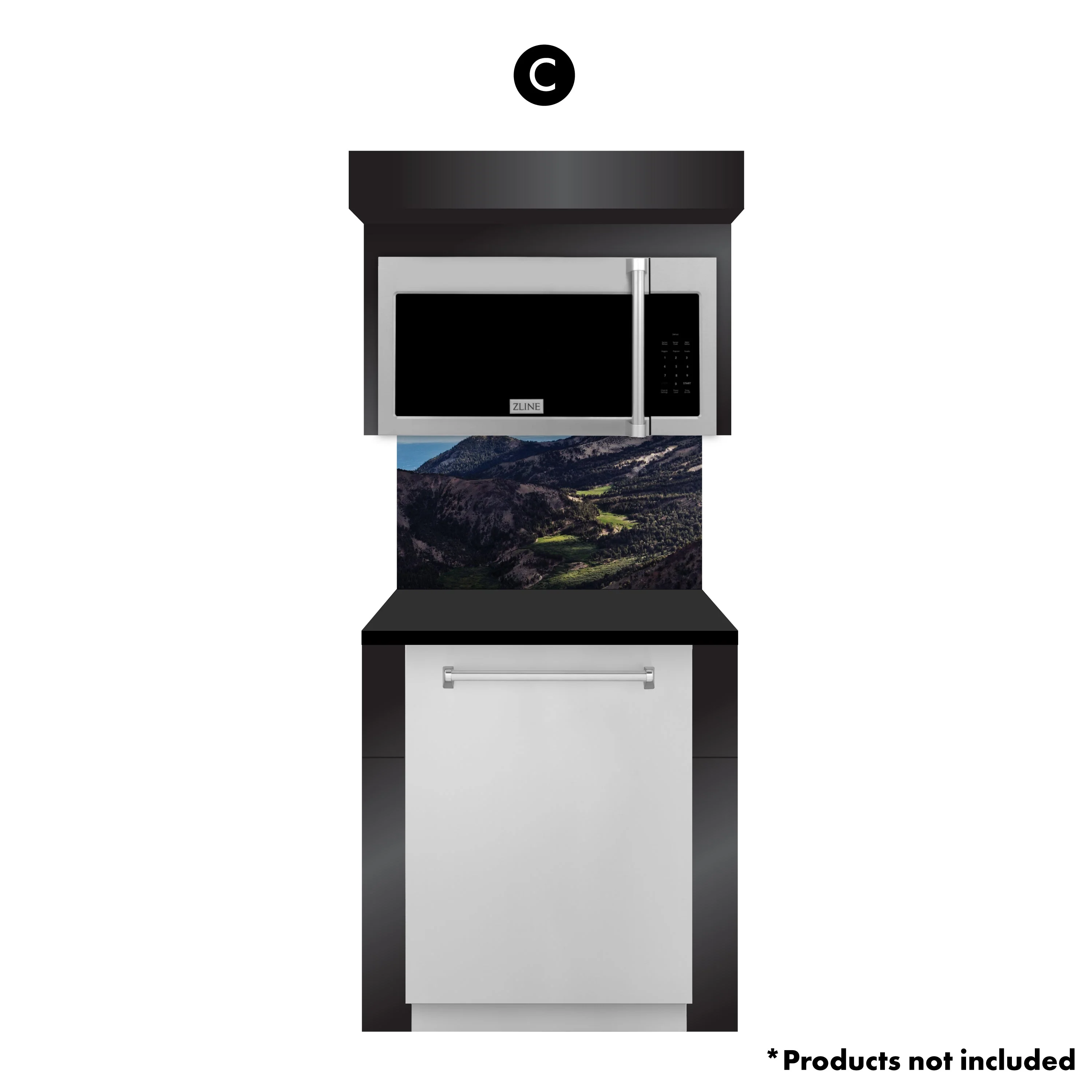 ZLINE Kitchen Vignette for 30" OTR and 24" Dishwasher (VN-C)