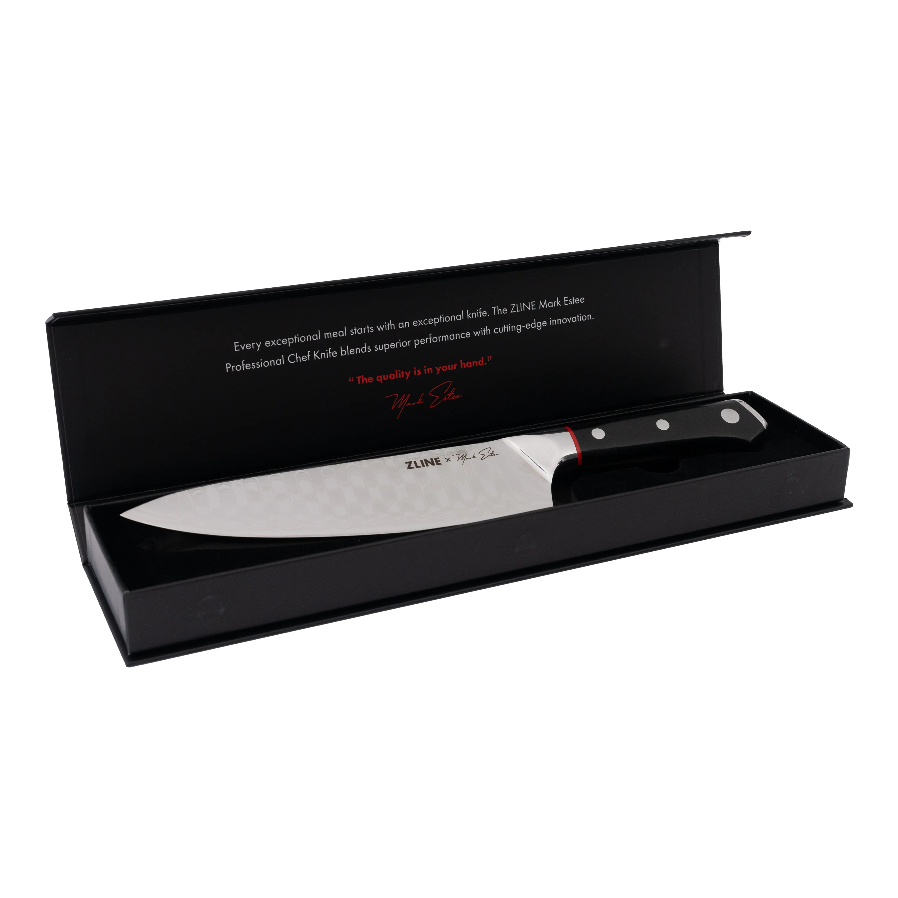 ZLINE Mark Estee 8 in. Professional Japanese Damascus Steel Chef Knife (KCKT-ME-JD) - Image 3