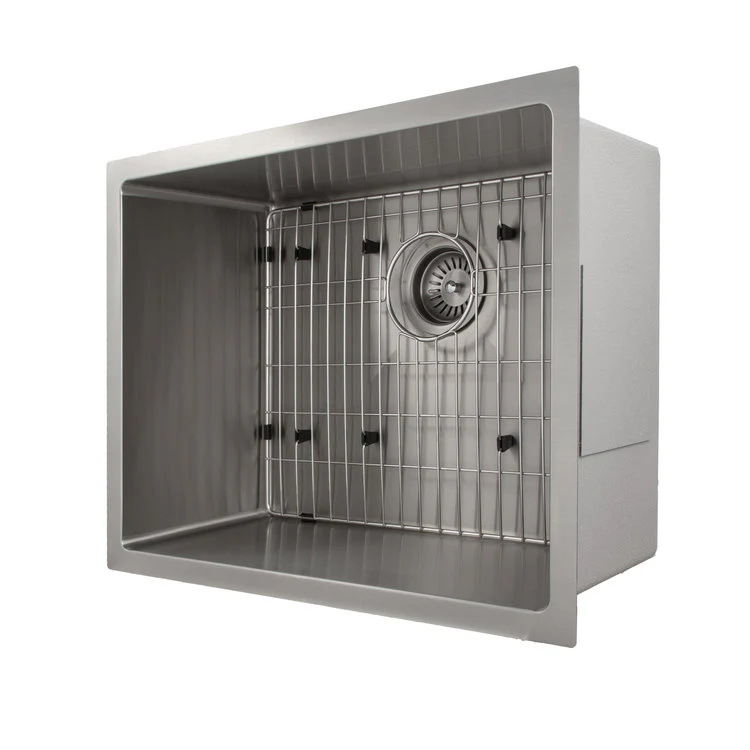 ZLINE 23 in. Meribel Undermount Single Bowl Stainless Steel Kitchen Sink with Bottom Grid (SRS-23) - Image 3