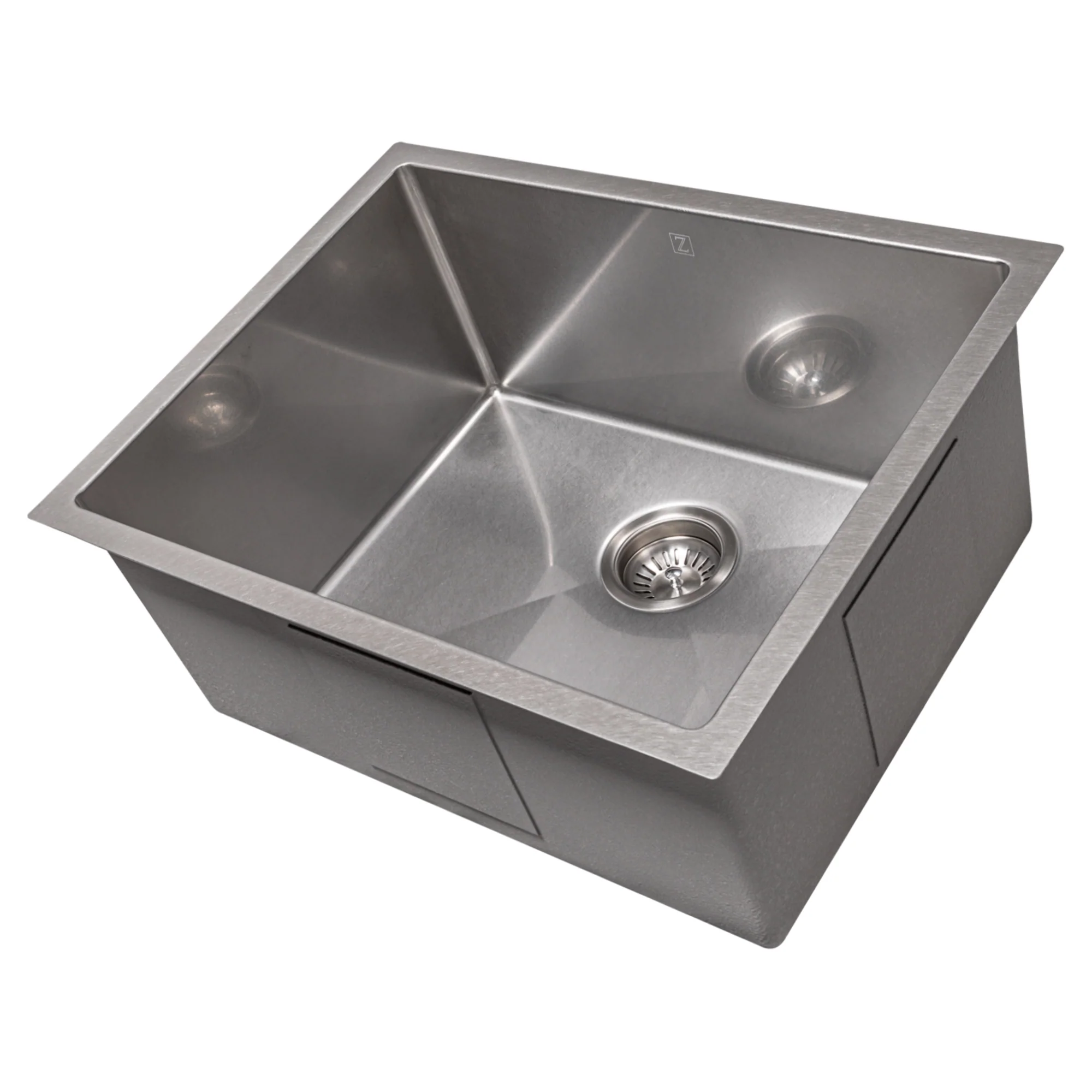 ZLINE 27 in. Meribel Undermount Single Bowl Satin Stainless Steel Kitchen Sink with Bottom Grid (SRS-27S) - Image 10