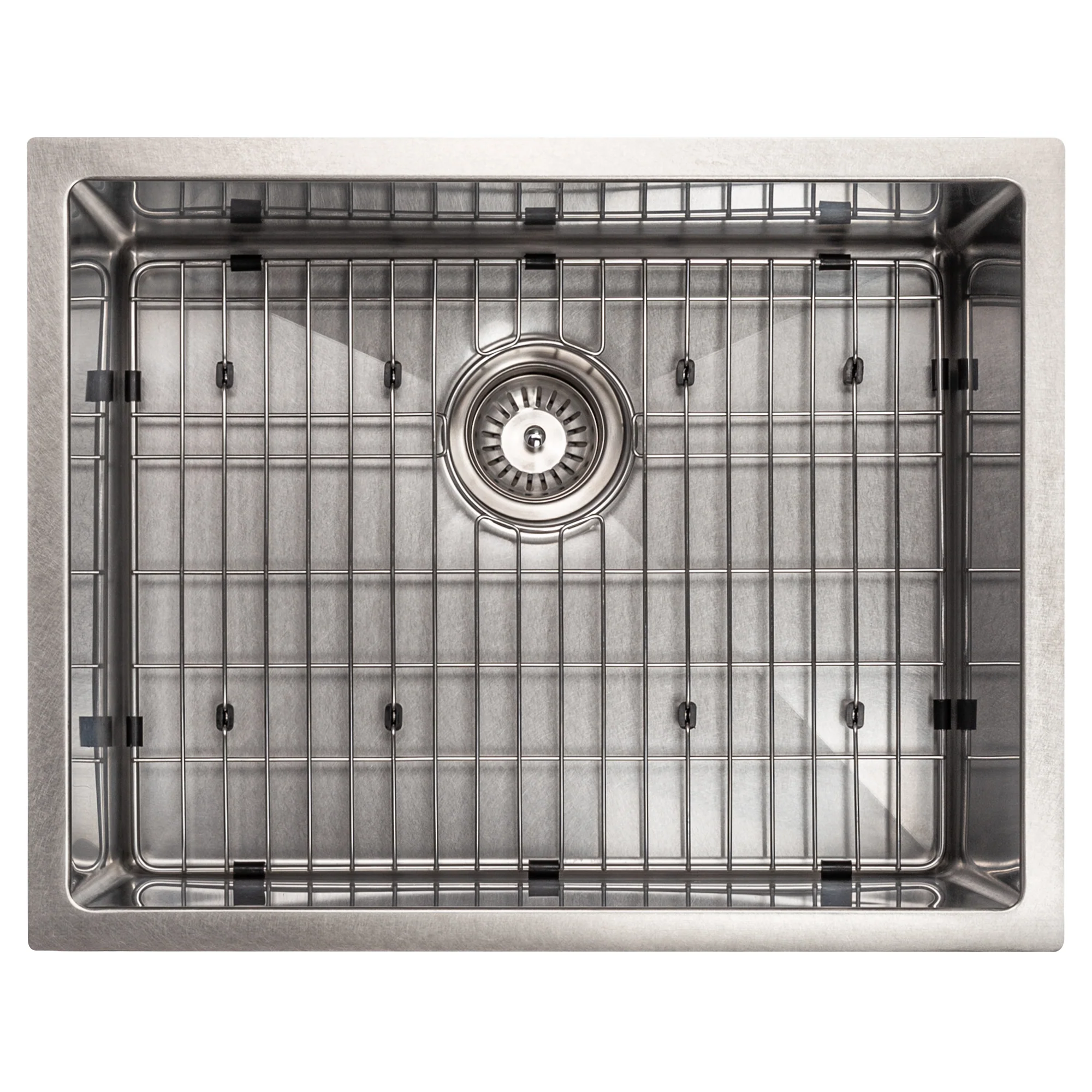 ZLINE 27 in. Meribel Undermount Single Bowl Satin Stainless Steel Kitchen Sink with Bottom Grid (SRS-27S) - Image 5