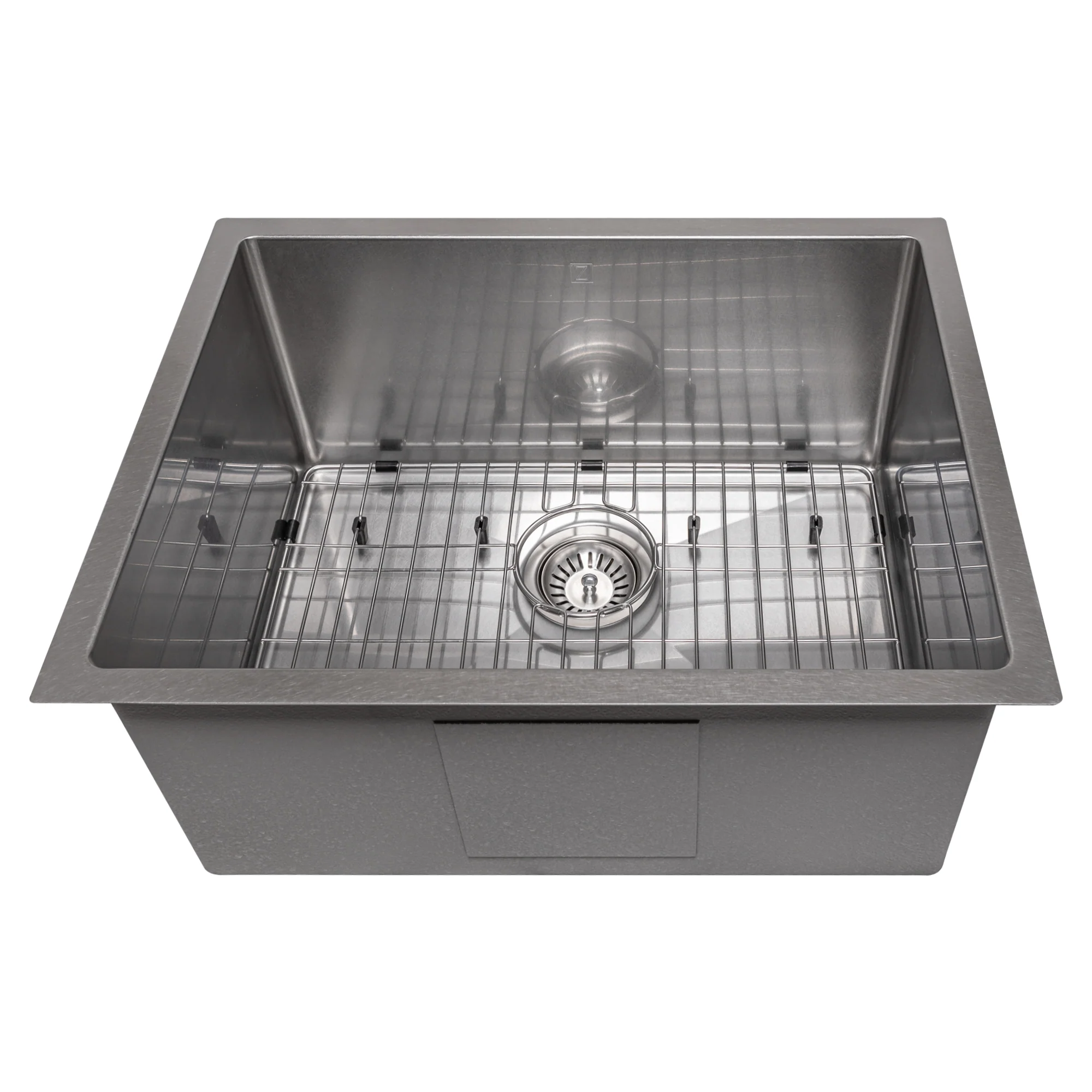 ZLINE 27 in. Meribel Undermount Single Bowl Satin Stainless Steel Kitchen Sink with Bottom Grid (SRS-27S) - Image 9
