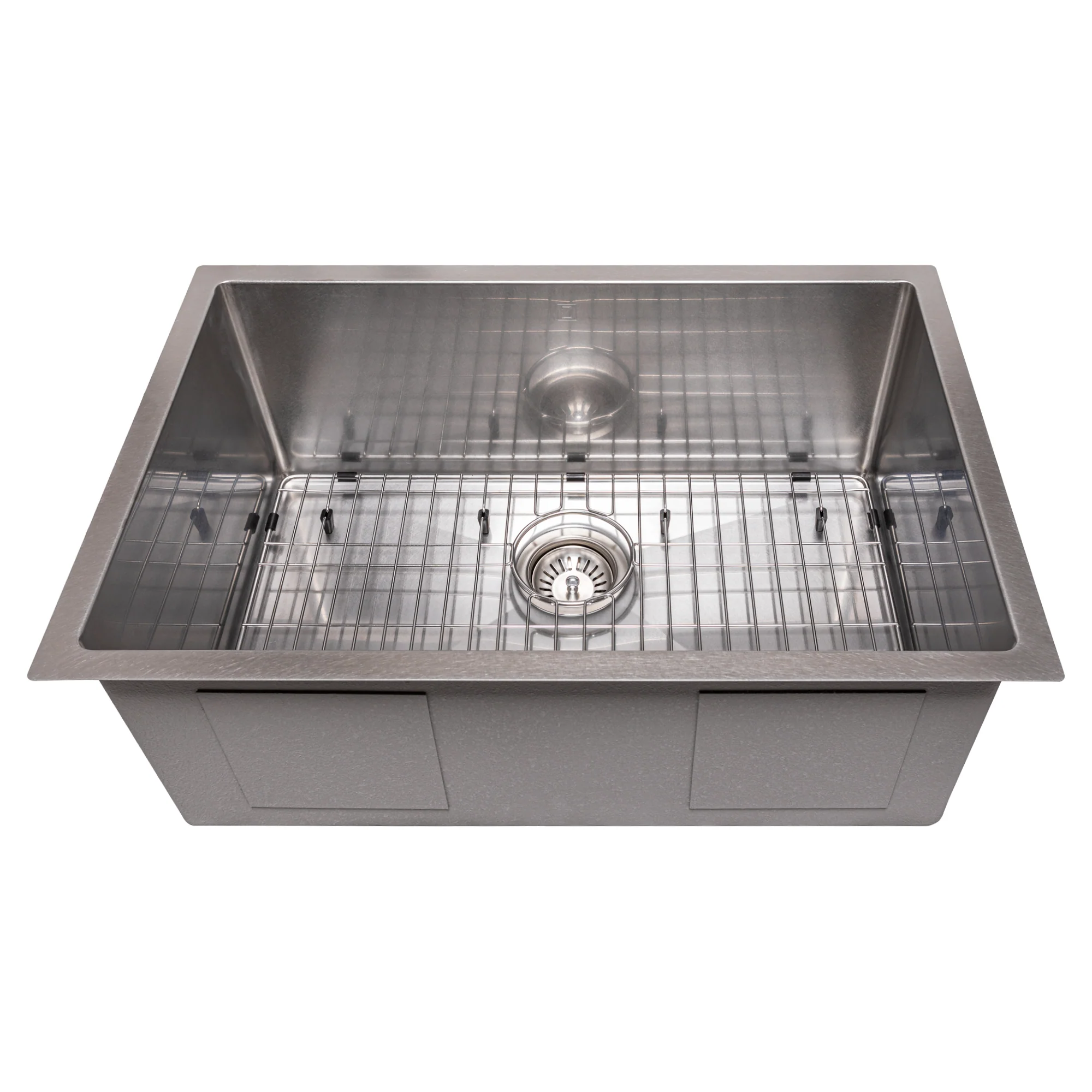 ZLINE 27 in. Meribel Undermount Single Bowl Stainless Steel Kitchen Sink with Bottom Grid (SRS-27) - Image 3