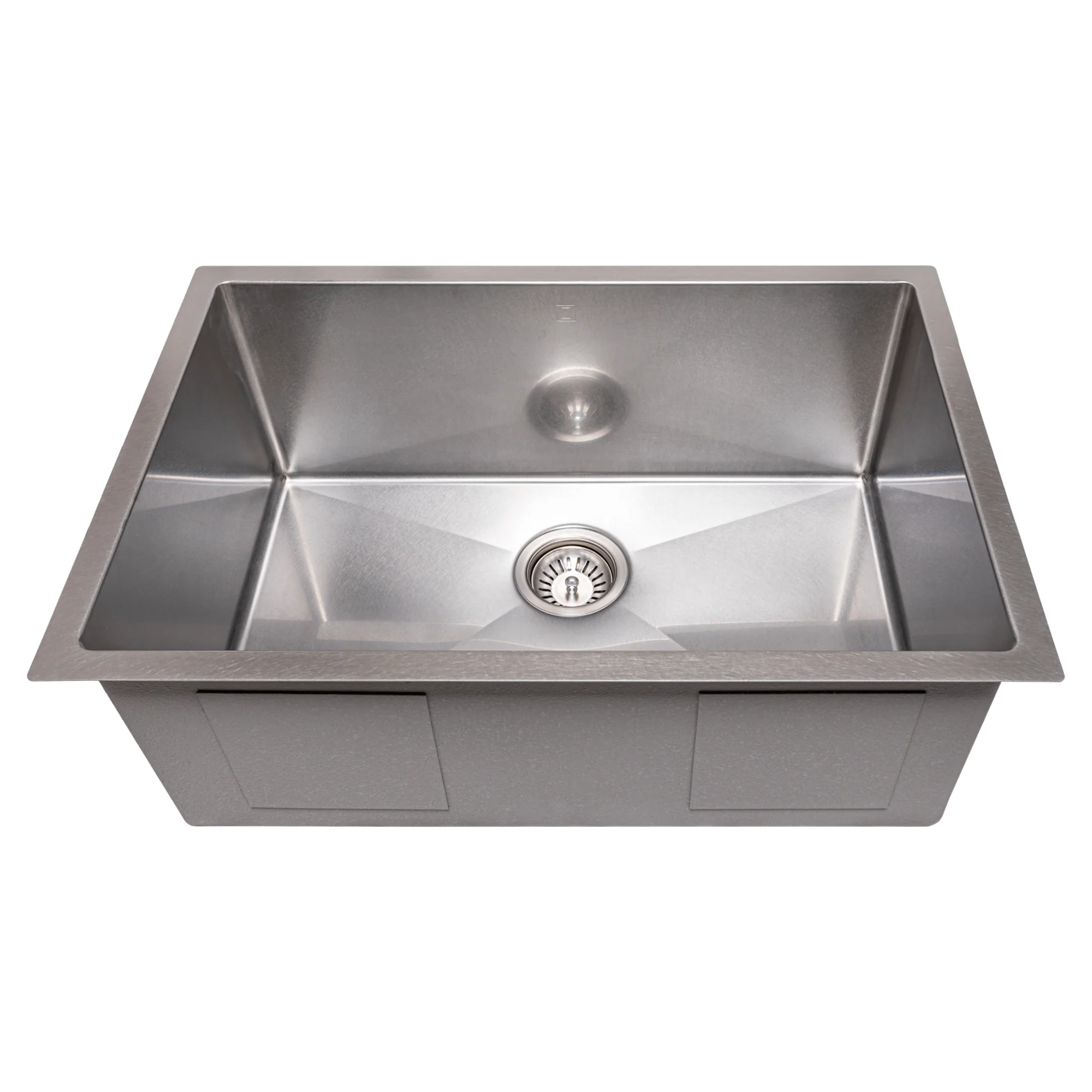 ZLINE 27 in. Meribel Undermount Single Bowl Stainless Steel Kitchen Sink with Bottom Grid (SRS-27) - Image 8