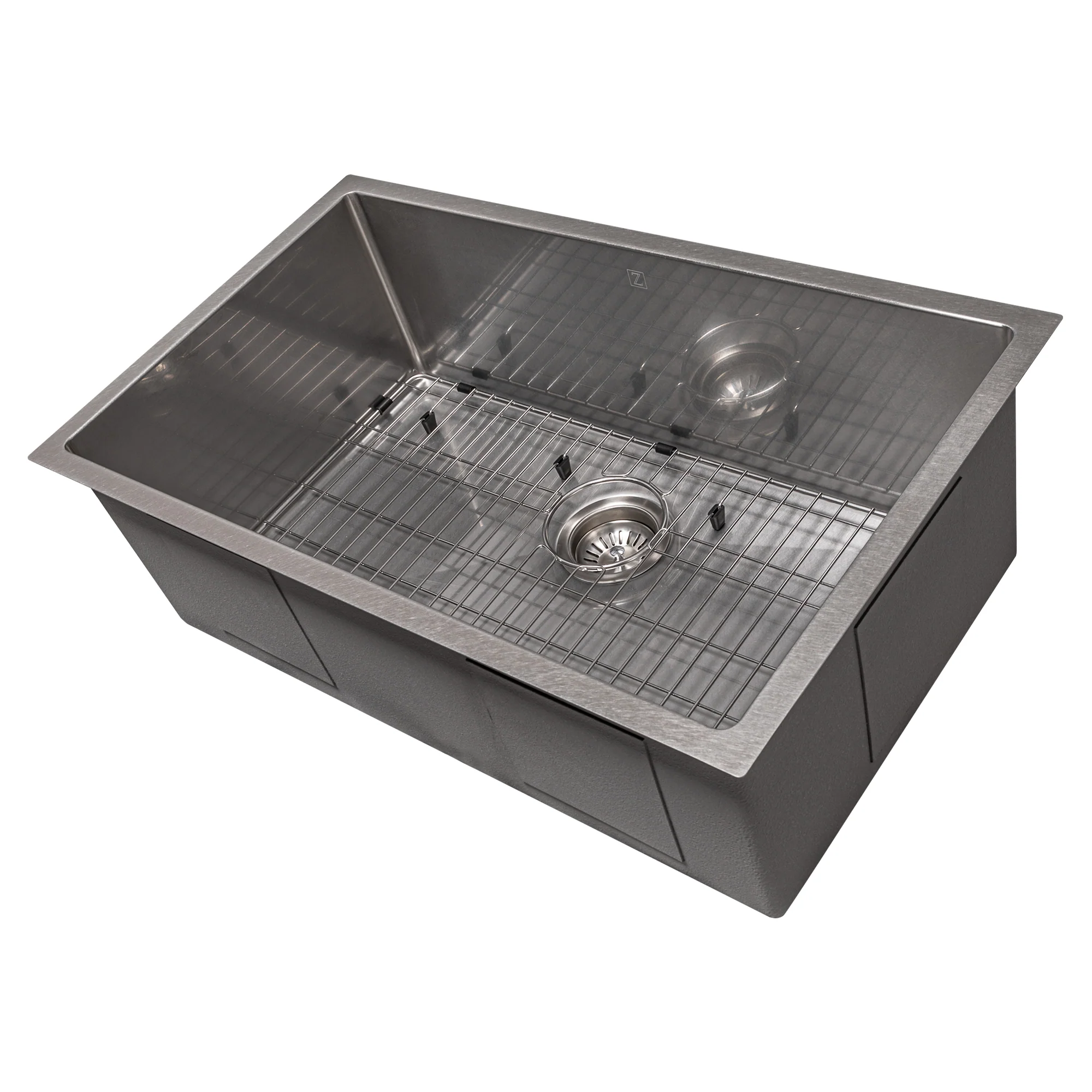 ZLINE 30 in. Meribel Undermount Single Bowl Satin Stainless Steel Kitchen Sink with Bottom Grid (SRS-30S) - Image 17