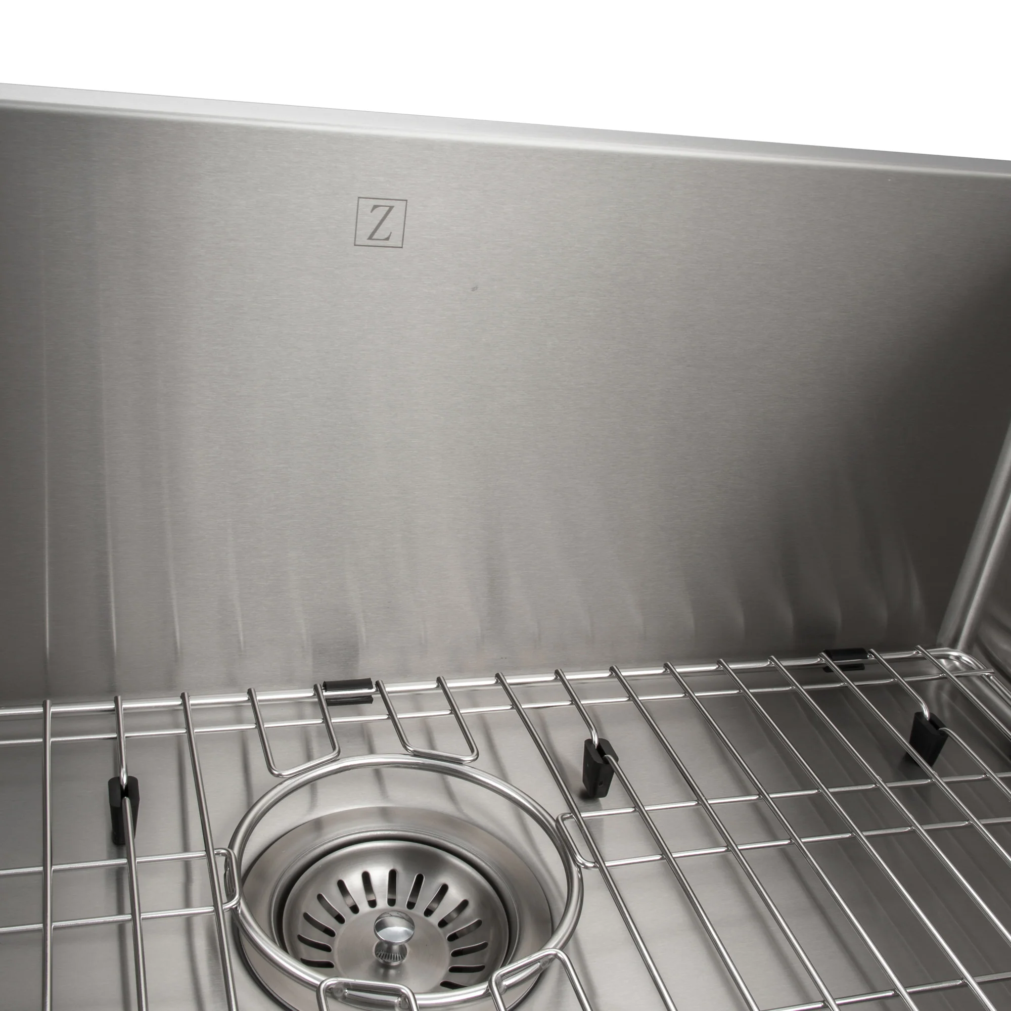 ZLINE 30 in. Meribel Undermount Single Bowl Stainless Steel Kitchen Sink with Bottom Grid (SRS-30) - Image 2
