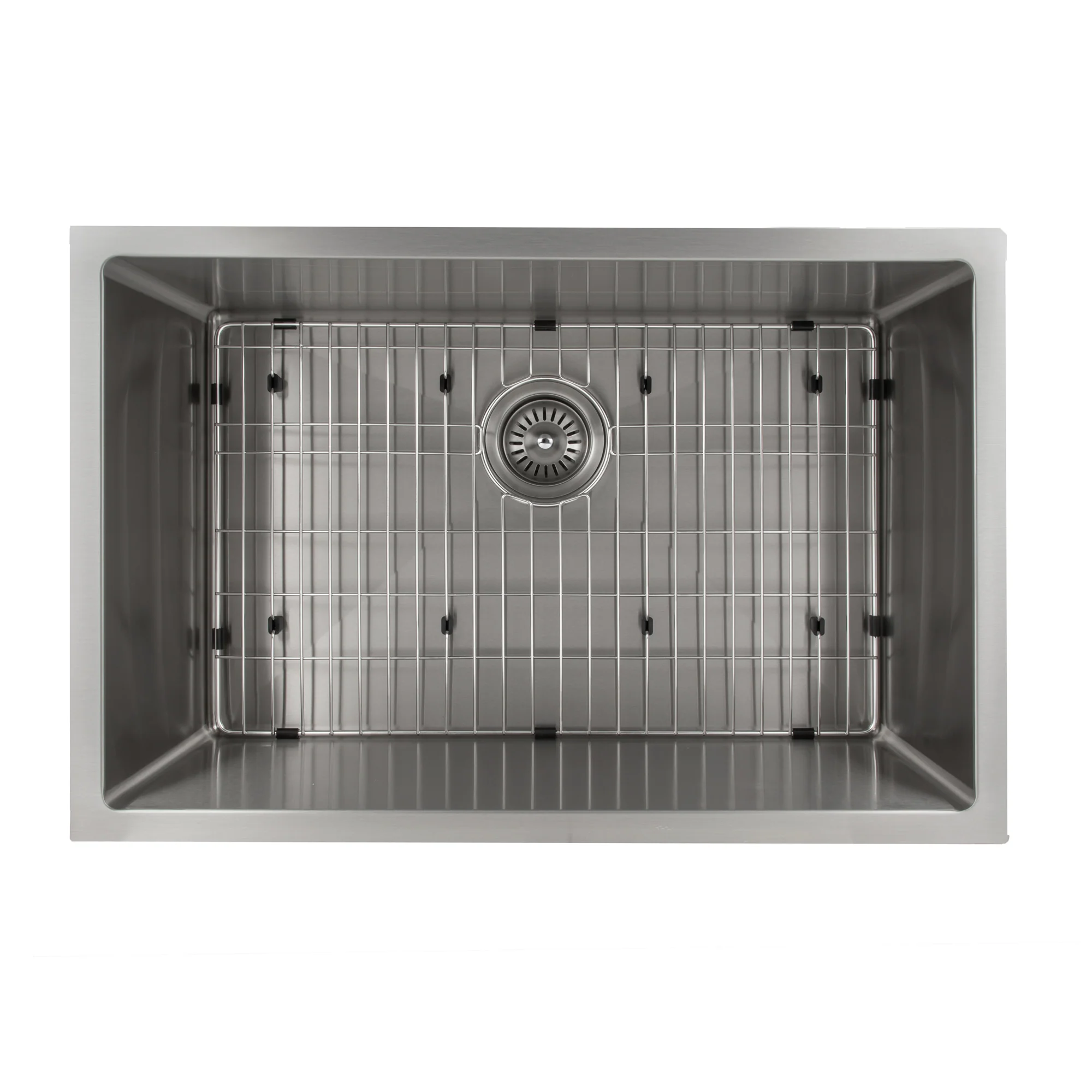 ZLINE 30 in. Meribel Undermount Single Bowl Stainless Steel Kitchen Sink with Bottom Grid (SRS-30) - Image 3