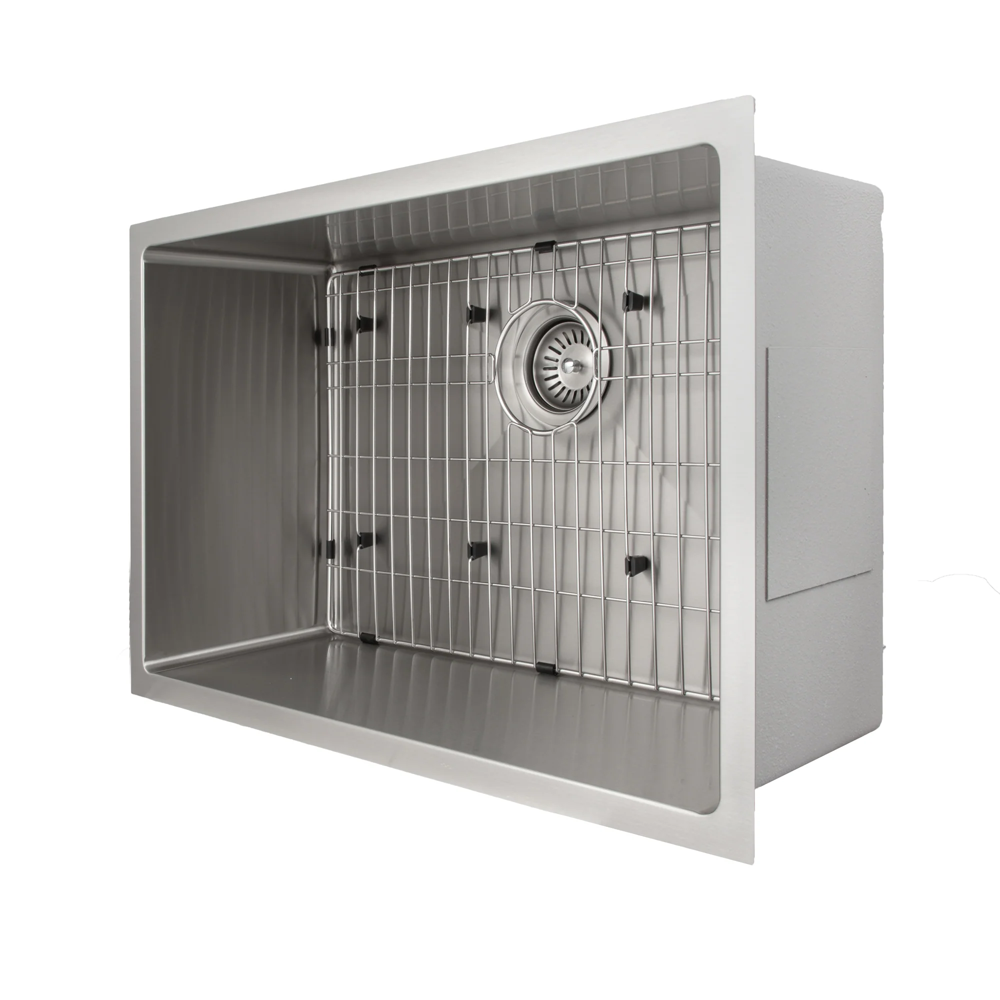 ZLINE 30 in. Meribel Undermount Single Bowl Stainless Steel Kitchen Sink with Bottom Grid (SRS-30) - Image 5