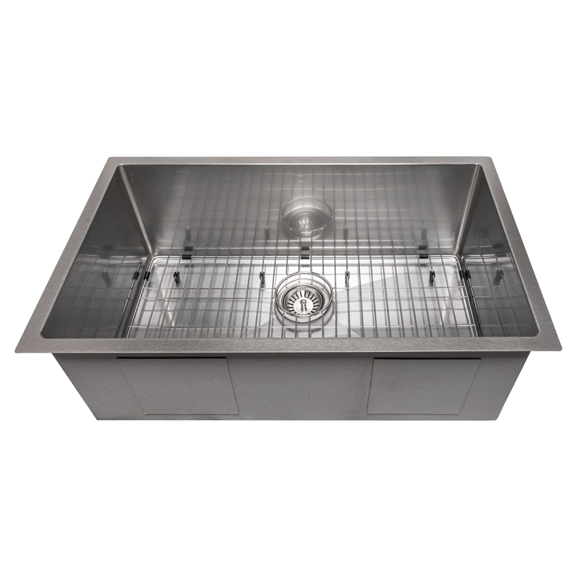 ZLINE 33 in. Meribel Undermount Single Bowl Satin Stainless Steel Kitchen Sink with Bottom Grid (SRS-33S) - Image 7