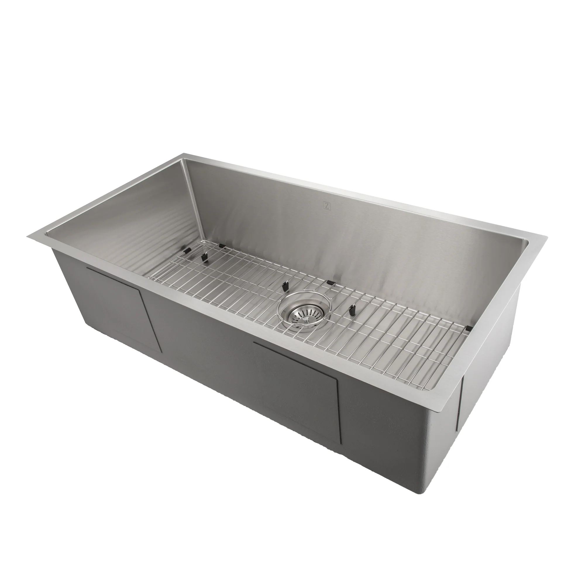 ZLINE 33 in. Meribel Undermount Single Bowl Stainless Steel Kitchen Sink with Bottom Grid (SRS-33) - Image 5