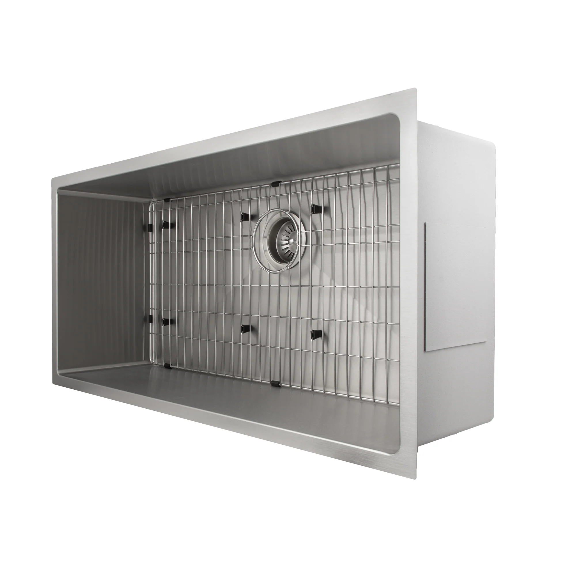 ZLINE 33 in. Meribel Undermount Single Bowl Stainless Steel Kitchen Sink with Bottom Grid (SRS-33) - Image 6