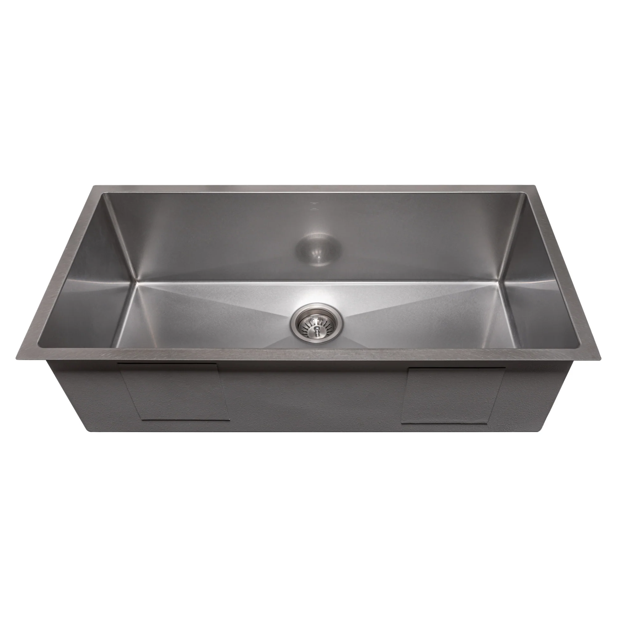 ZLINE 36 in. Meribel Undermount Single Bowl Satin Stainless Steel Kitchen Sink with Bottom Grid (SRS-36S) - Image 2