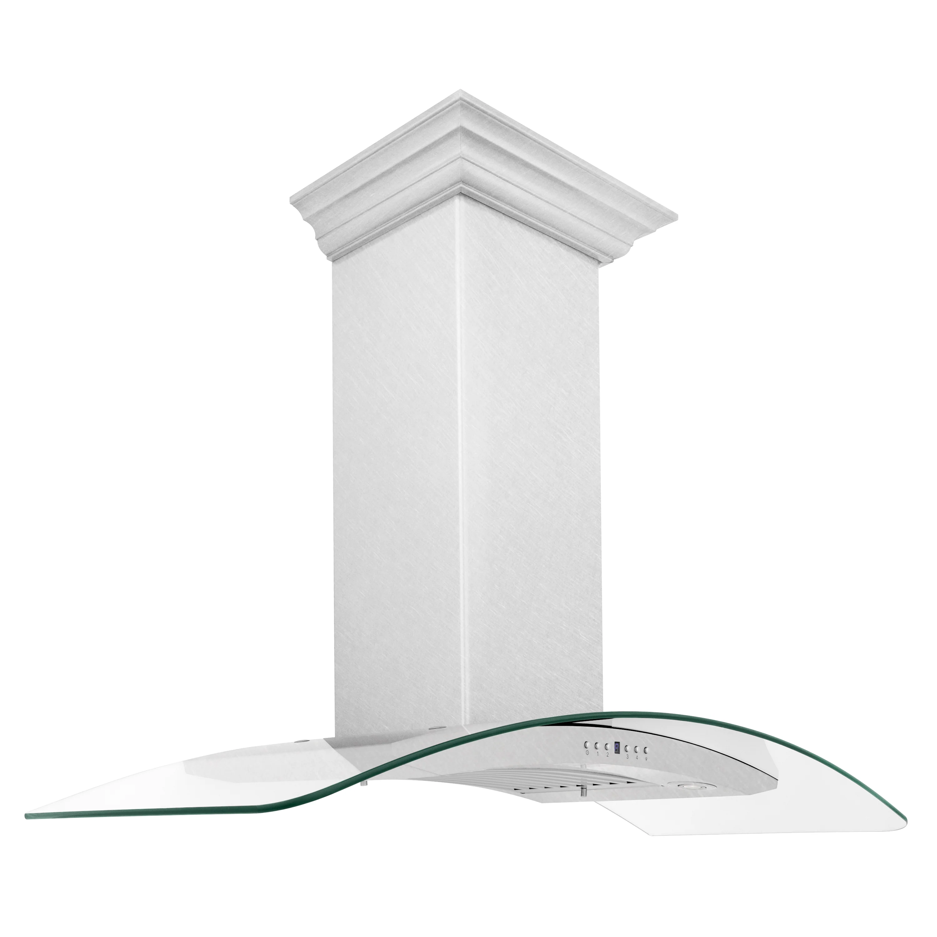 ZLINE 48 in. Convertible Vent Wall Mount Range Hood in Satin Stainless Steel and Glass (8KN4S-48) - Image 5
