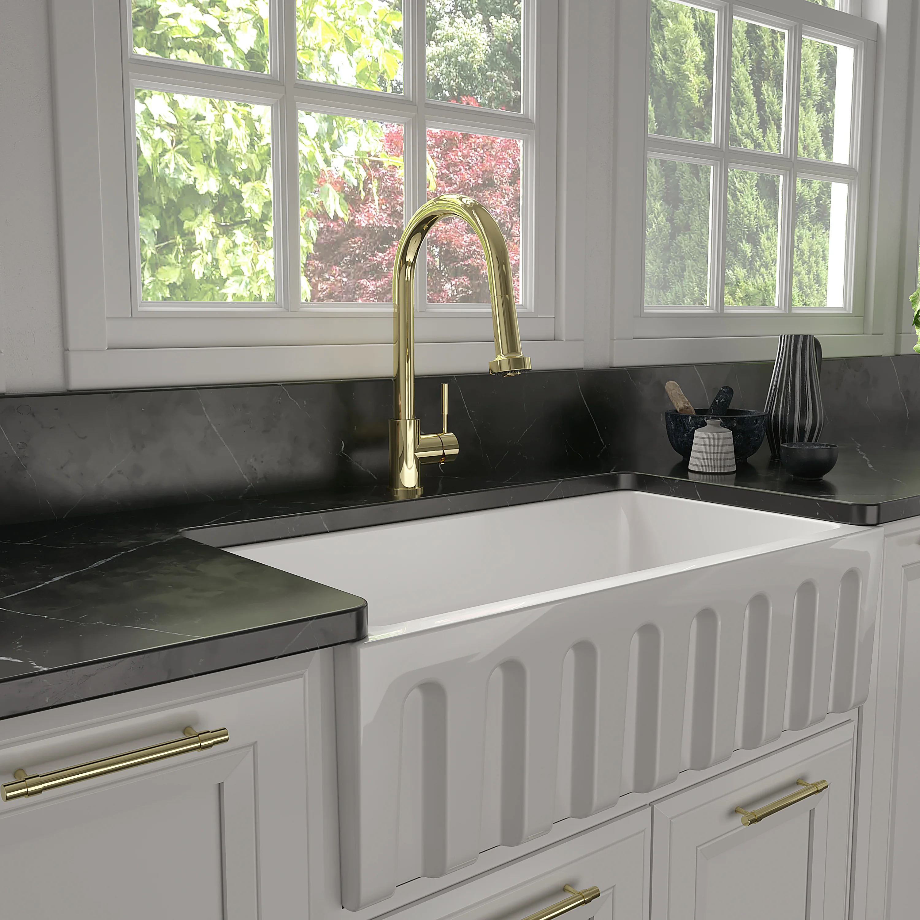 ZLINE Monet Kitchen Faucet in Polished Gold (MON-KF-PG) - Image 2