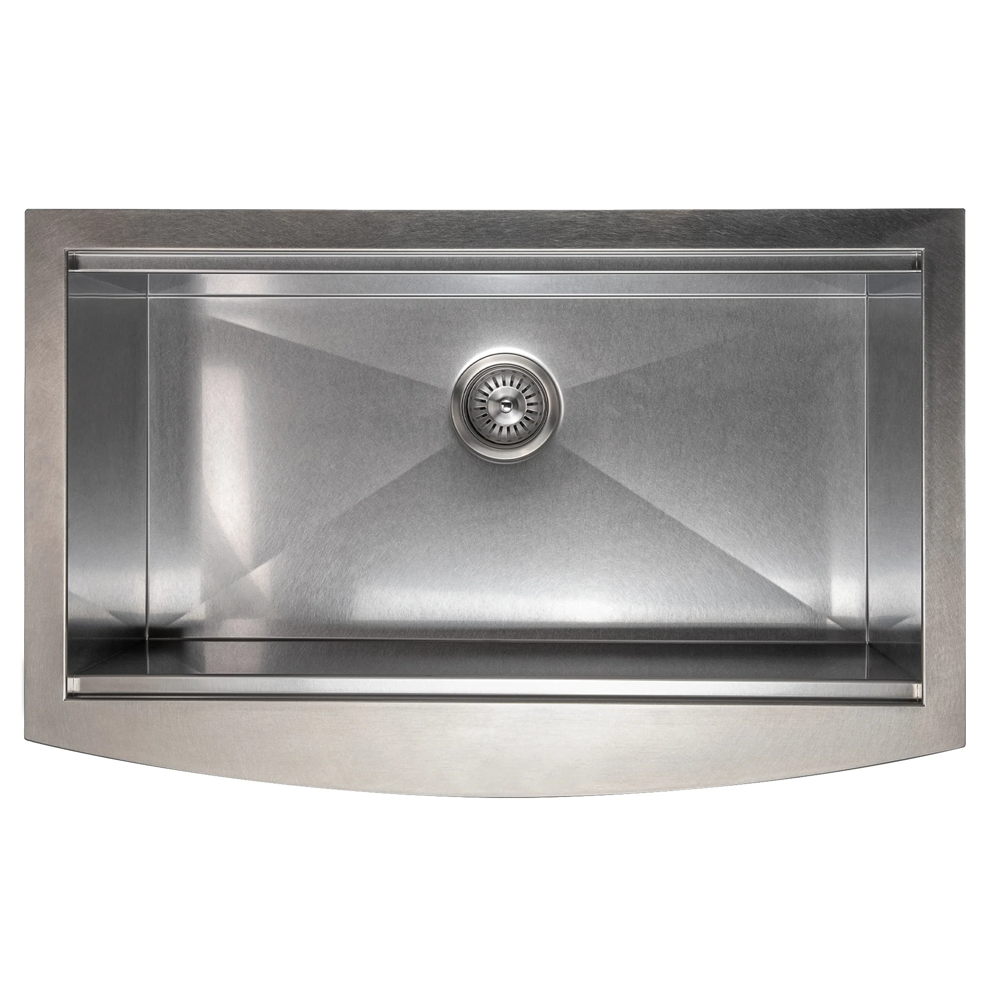 ZLINE 33 in. Moritz Farmhouse Apron Mount Single Bowl Satin Stainless Steel Kitchen Sink with Bottom Grid and Accessories (SLSAP-33S) - Image 12