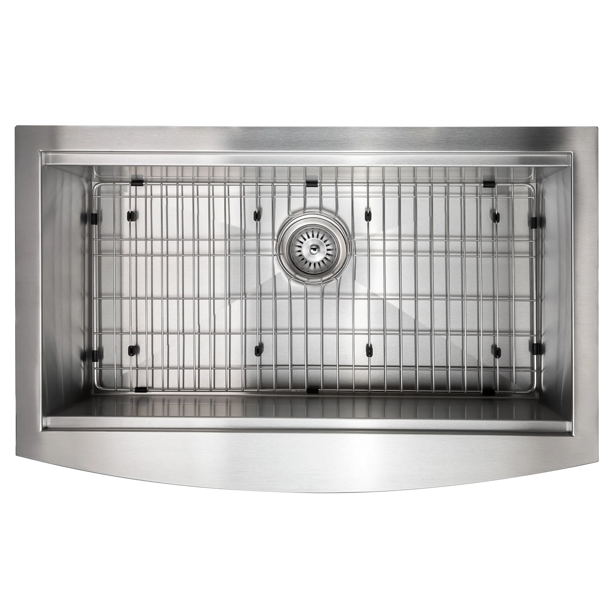 ZLINE 33 in. Moritz Farmhouse Apron Mount Single Bowl Stainless Steel Kitchen Sink with Bottom Grid and Accessories (SLSAP-33) - Image 11