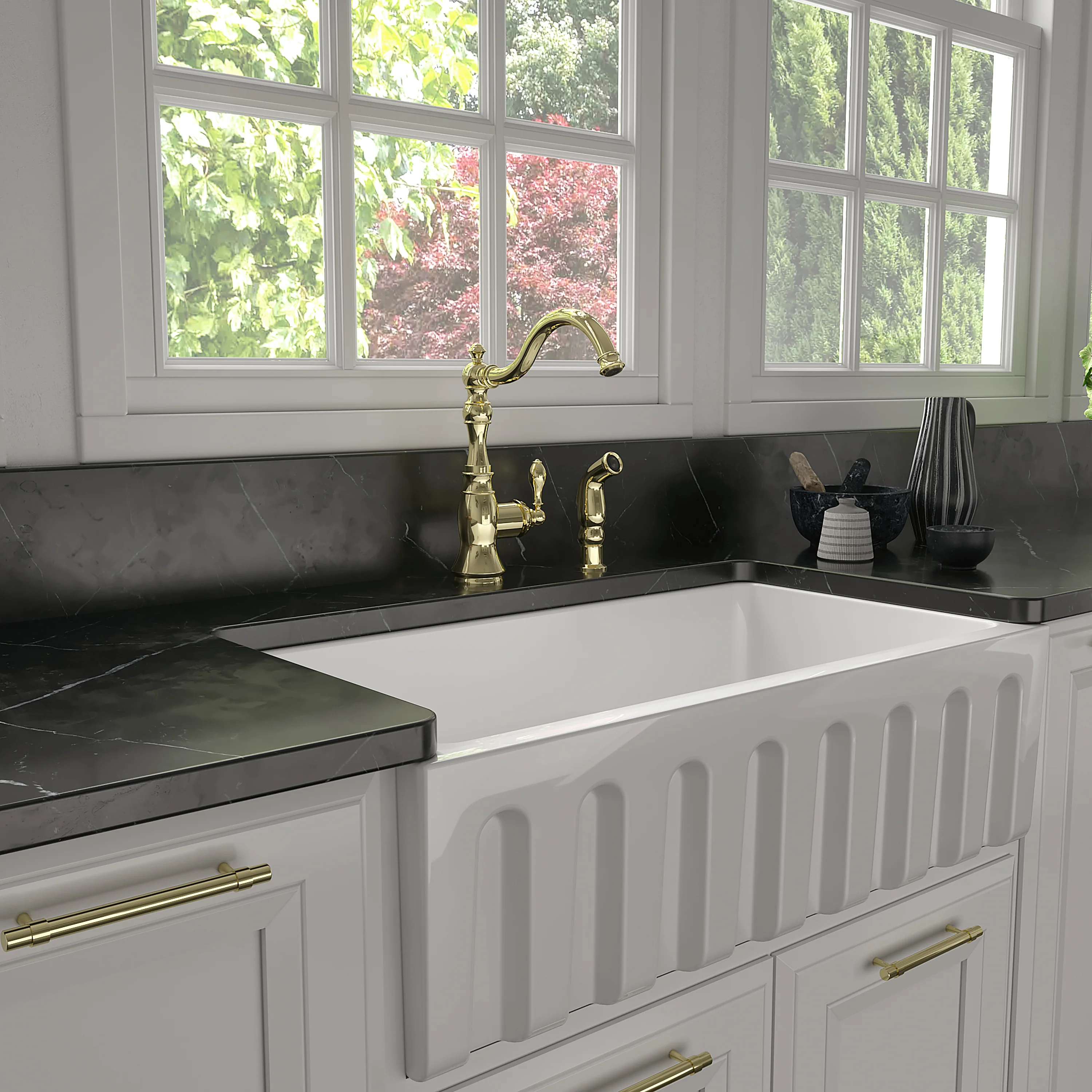 ZLINE Rembrandt Kitchen Faucet in Polished Gold (REM-KF-PG) - Image 2