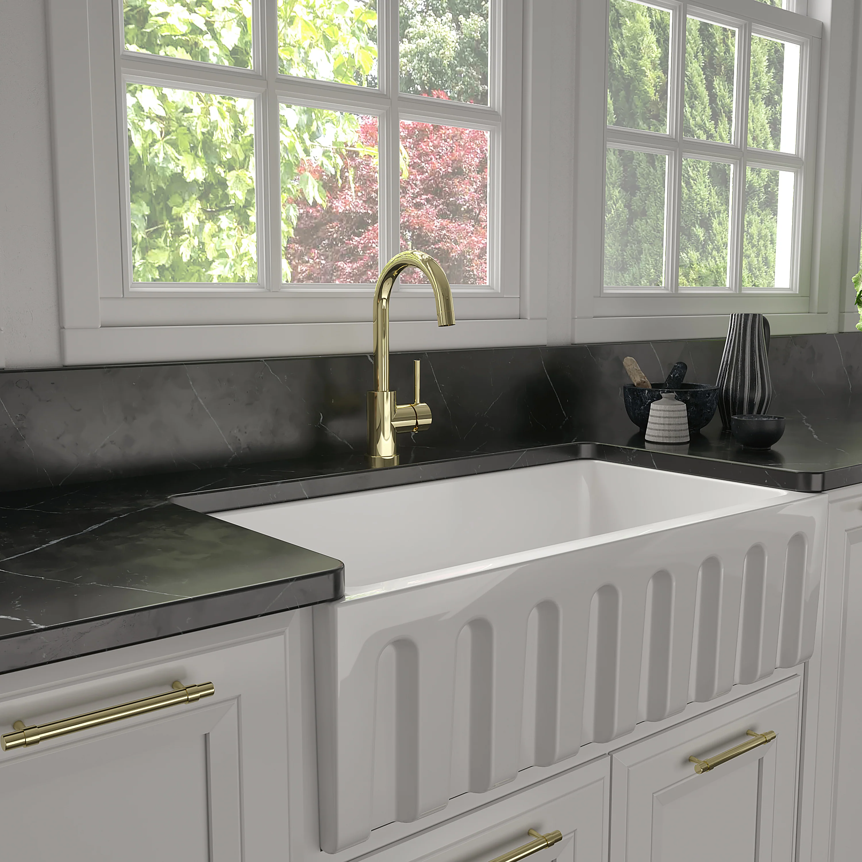 ZLINE Renoir Kitchen Faucet in Polished Gold (REN-KF-PG) - Image 2