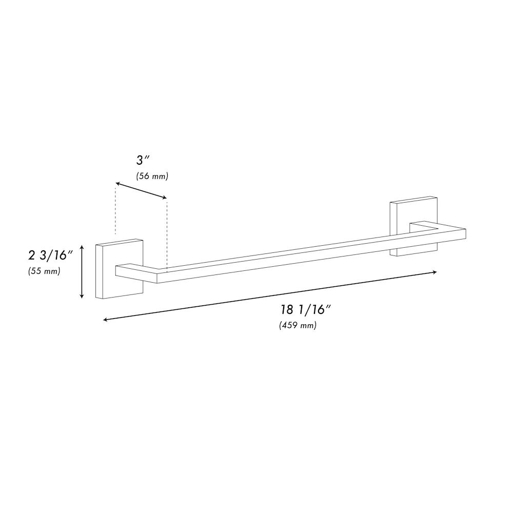 ZLINE Palisades 18 in. Towel Rail in Matte Black (RBCN1-TR18-MB) - Image 6
