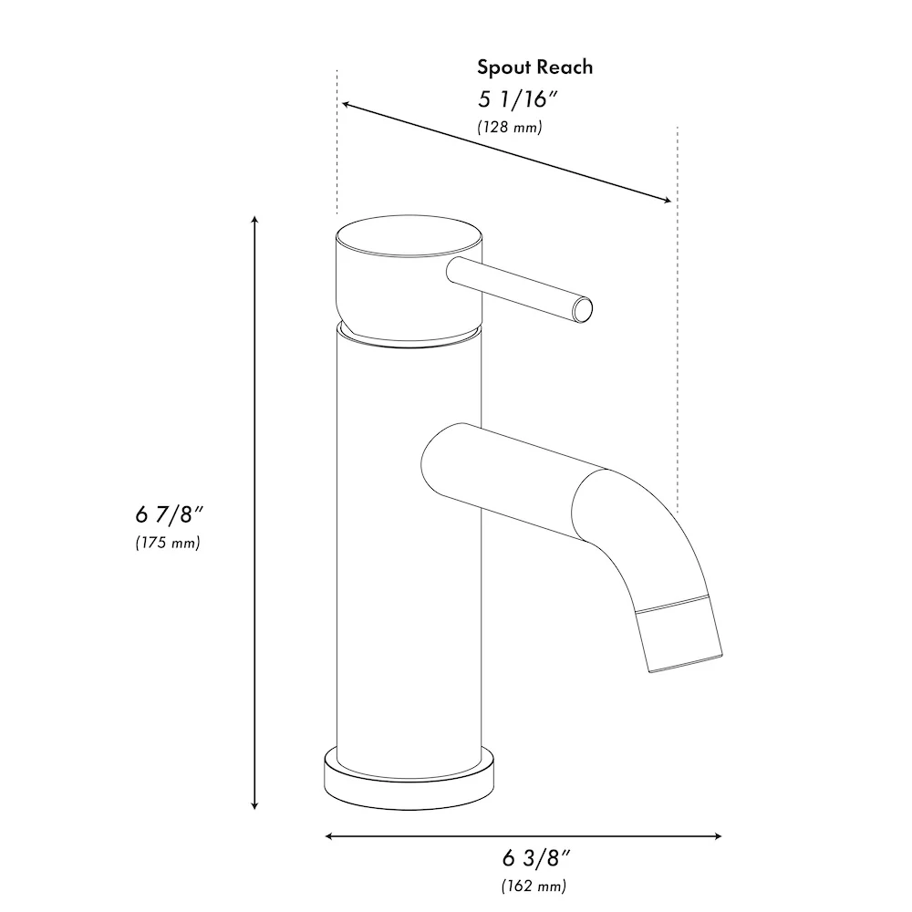 ZLINE Palisades Elegant Single Handle Bath Faucet in Matte Black (RBCN1-BF-MB) - Image 7