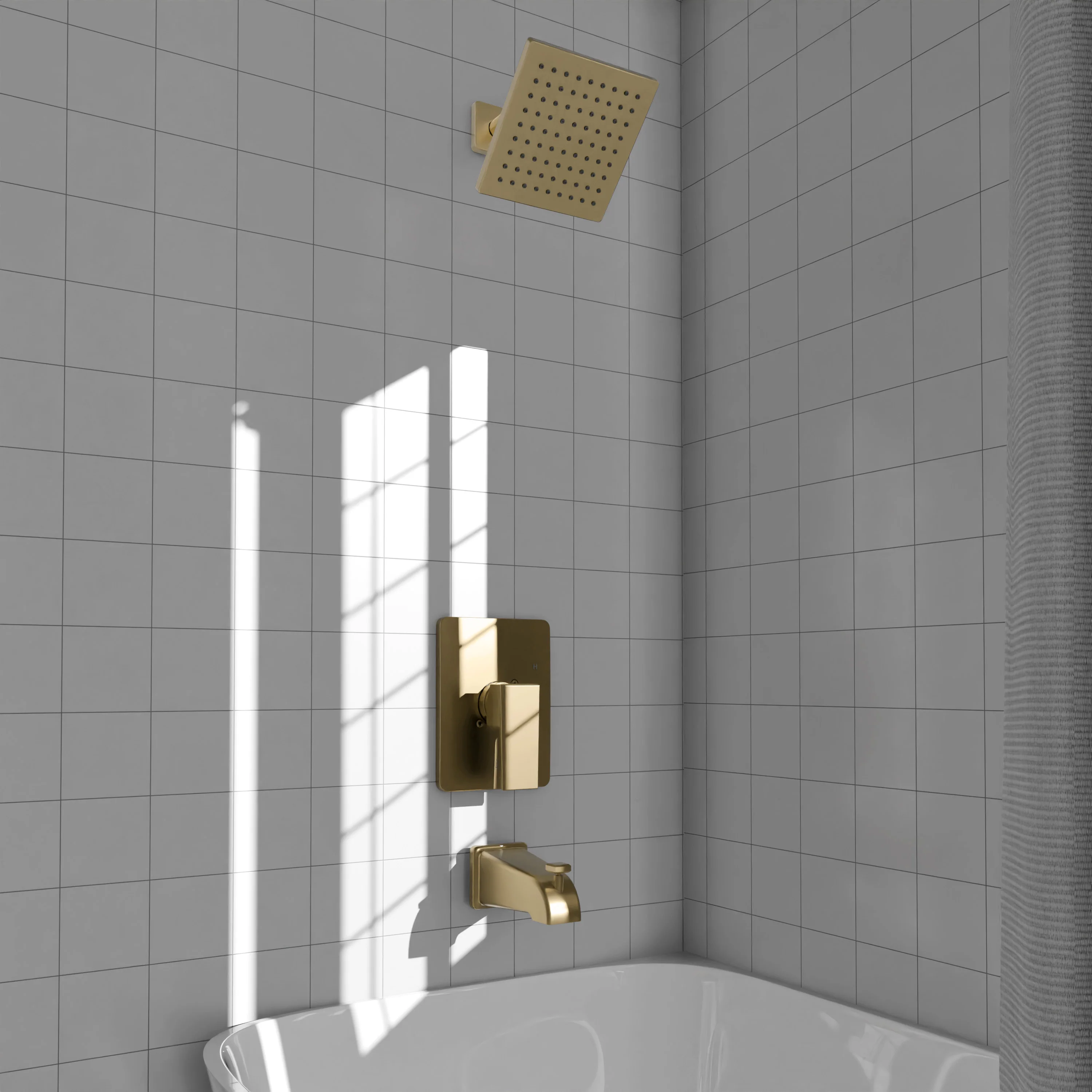 ZLINE Palisades Modern Shower System in Champagne Bronze (RBCN2-SHS-CB) - Image 2