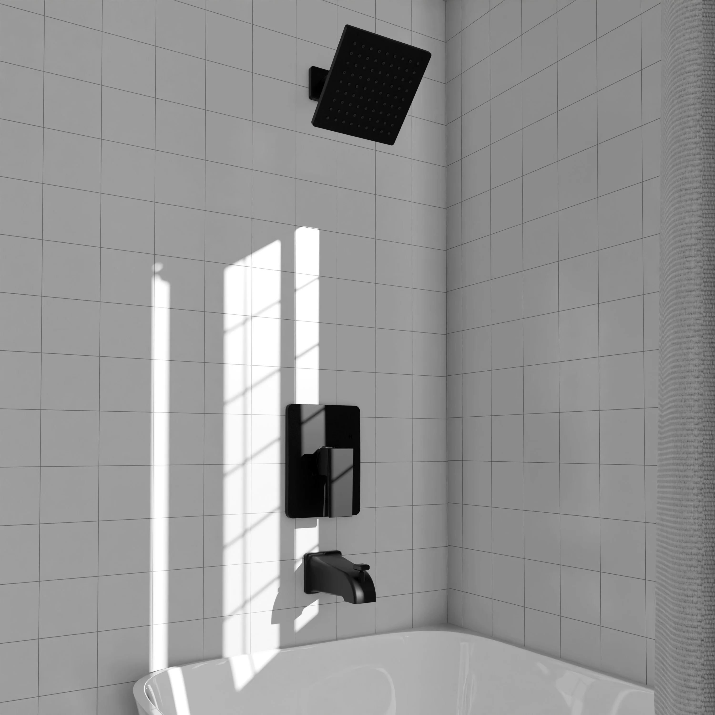 ZLINE Palisades Modern Shower System in Matte Black (RBCN2-SHS-MB) - Image 3