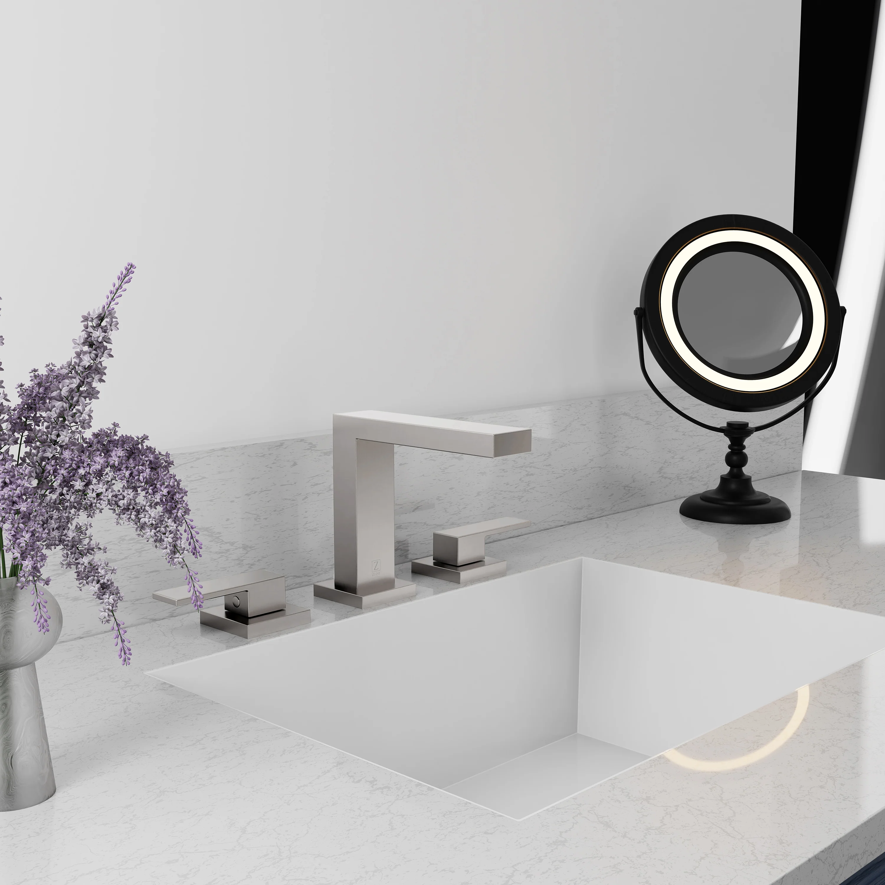 ZLINE Palisades Modern Widespread Bath Faucet in Brushed Nickel (RBCN3-BF-BN) - Image 2