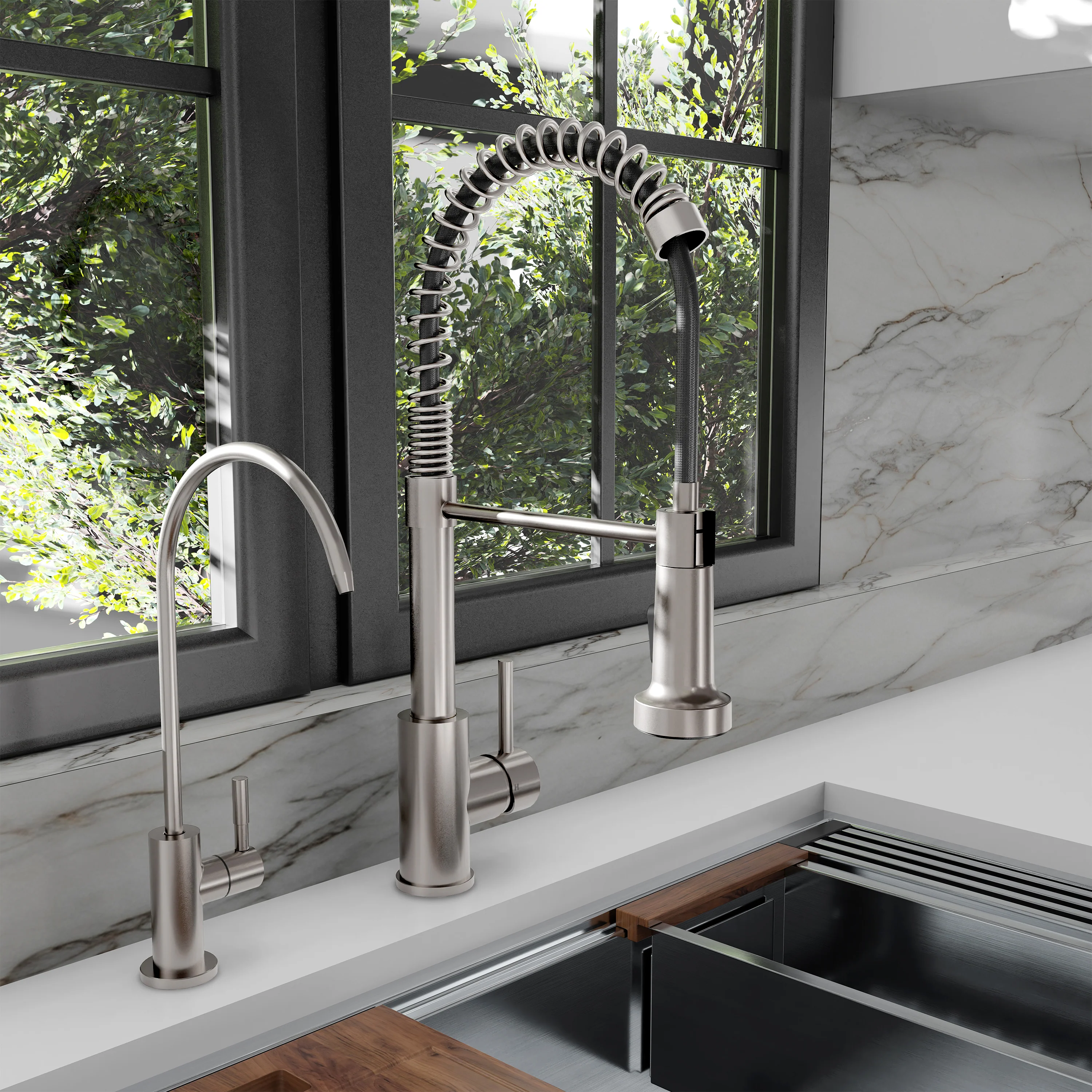 ZLINE Palisades Single Handle Drink Faucet in Brushed Nickel (RBCN1-FBV-BN) - Image 2