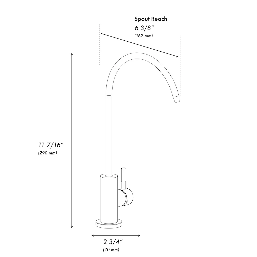 ZLINE Palisades Single Handle Drink Faucet in Brushed Nickel (RBCN1-FBV-BN) - Image 6