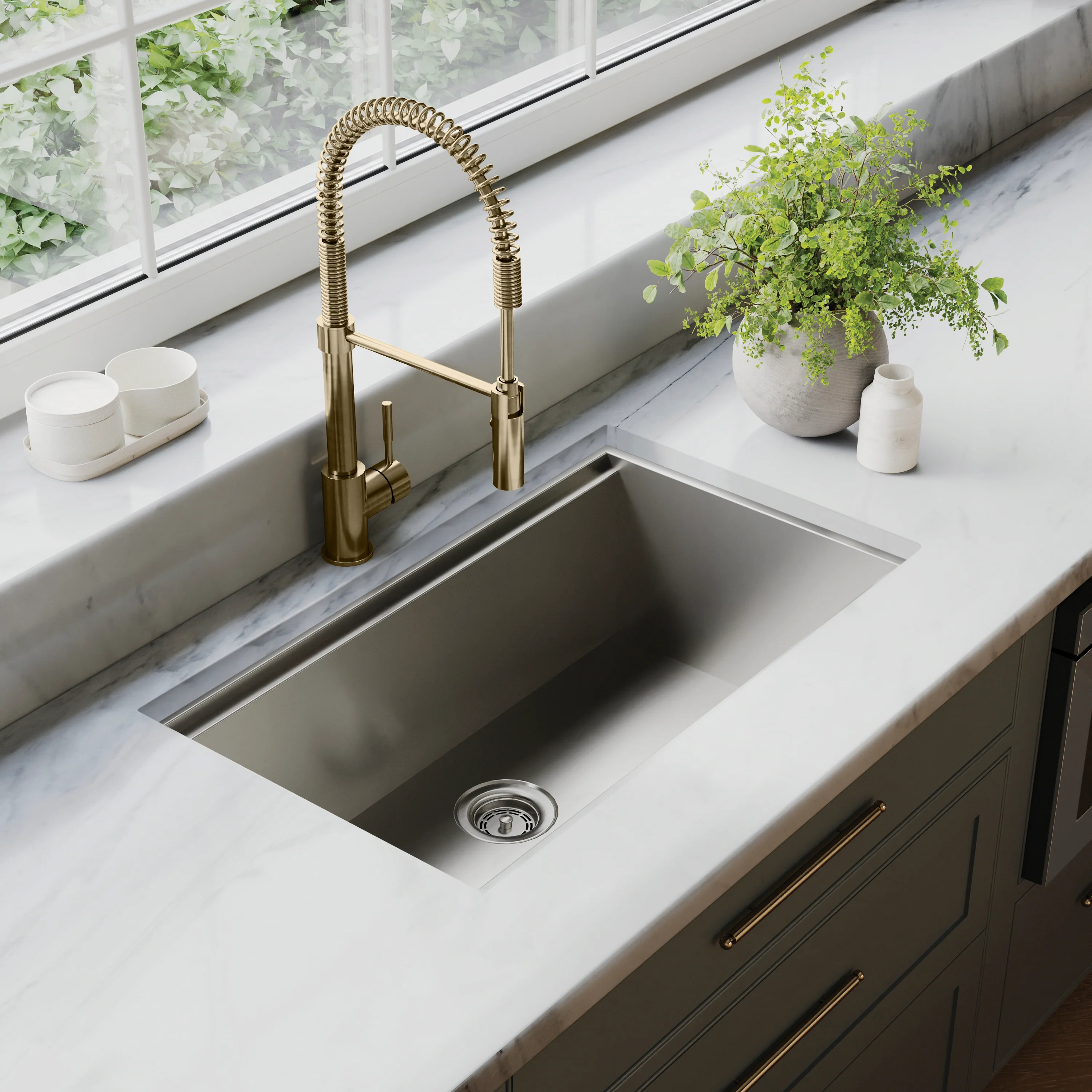ZLINE Sierra Kitchen Faucet in Champagne Bronze (SRA-KF-CB) - Image 8