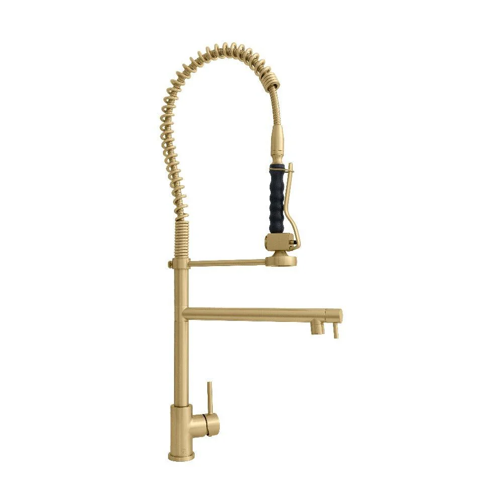 ZLINE Van Gogh Pull Down Spring Kitchen Faucet with Pot Filler in Champagne Bronze (VNG-KF-CB) - Image 2