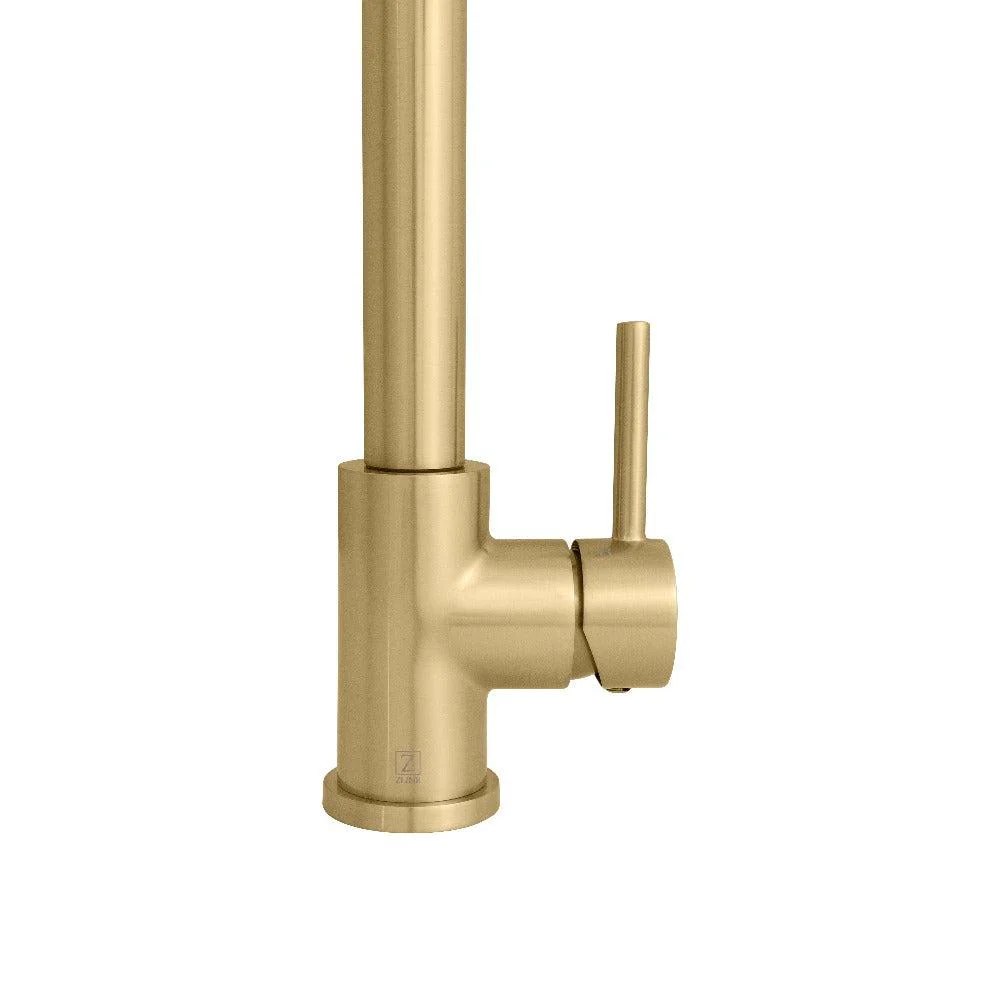 ZLINE Van Gogh Pull Down Spring Kitchen Faucet with Pot Filler in Champagne Bronze (VNG-KF-CB) - Image 6