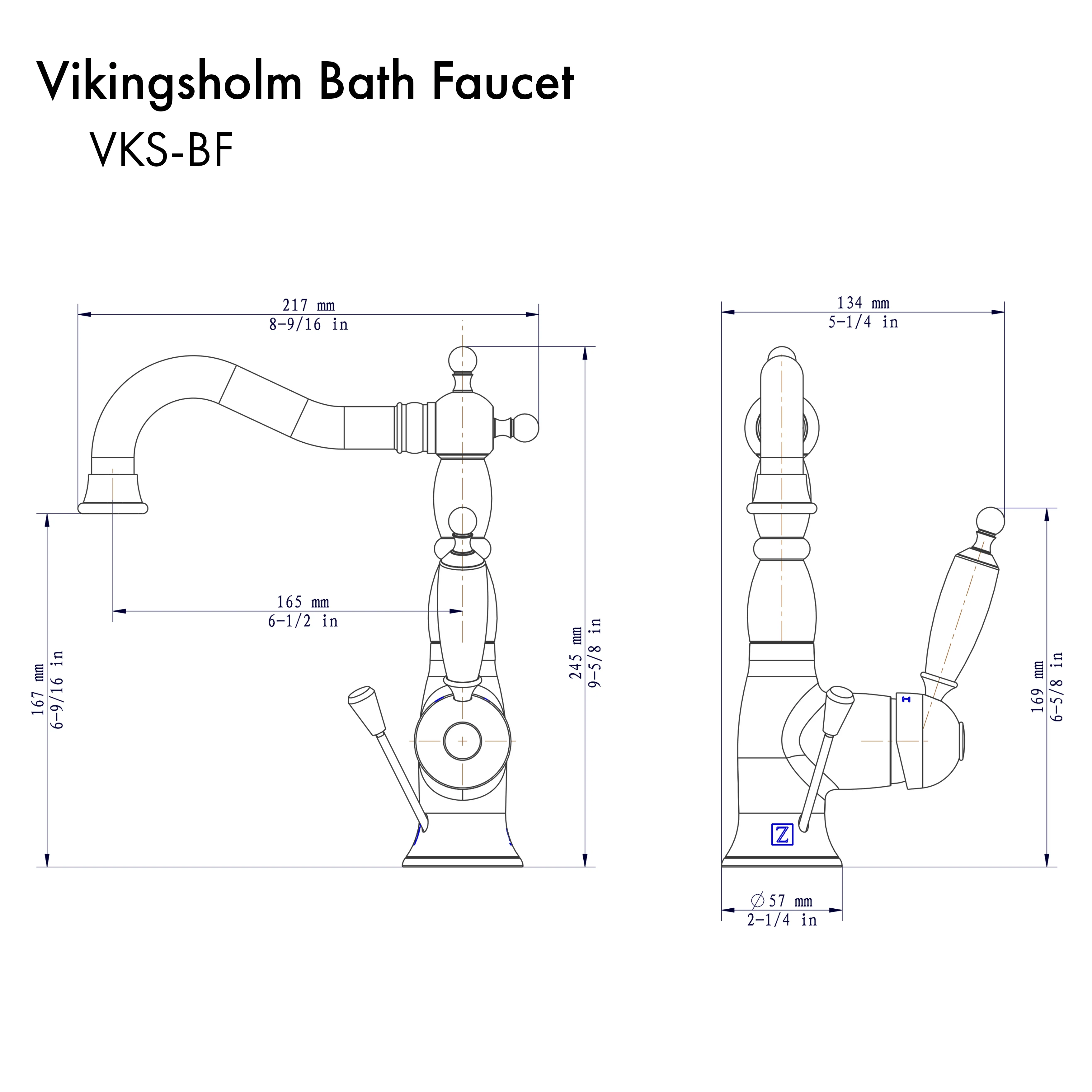 ZLINE Vikingsholm Bath Faucet in Oil Rubbed Bronze (VKS-BF-ORB) - Image 8