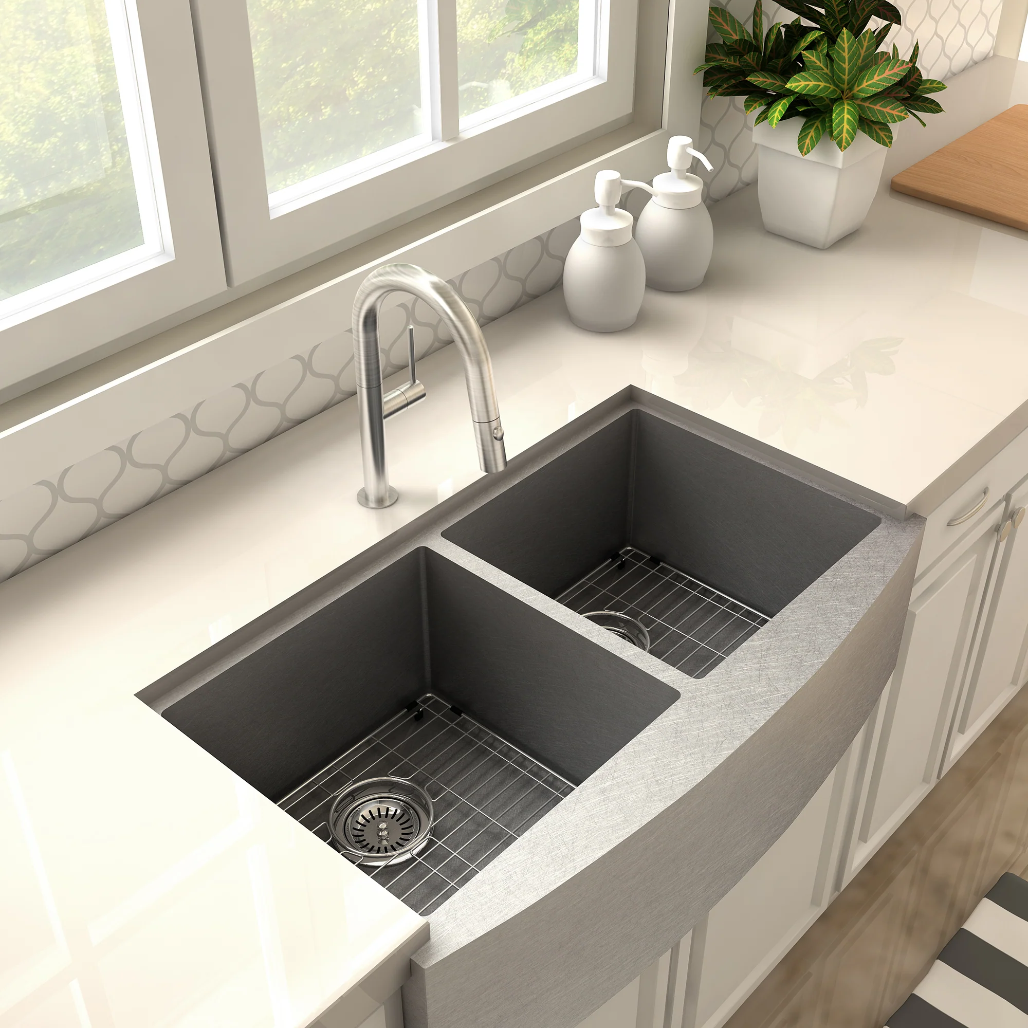 ZLINE Voltaire Pull Down Kitchen Faucet in Brushed Nickel (VLT-KF-BN) - Image 10