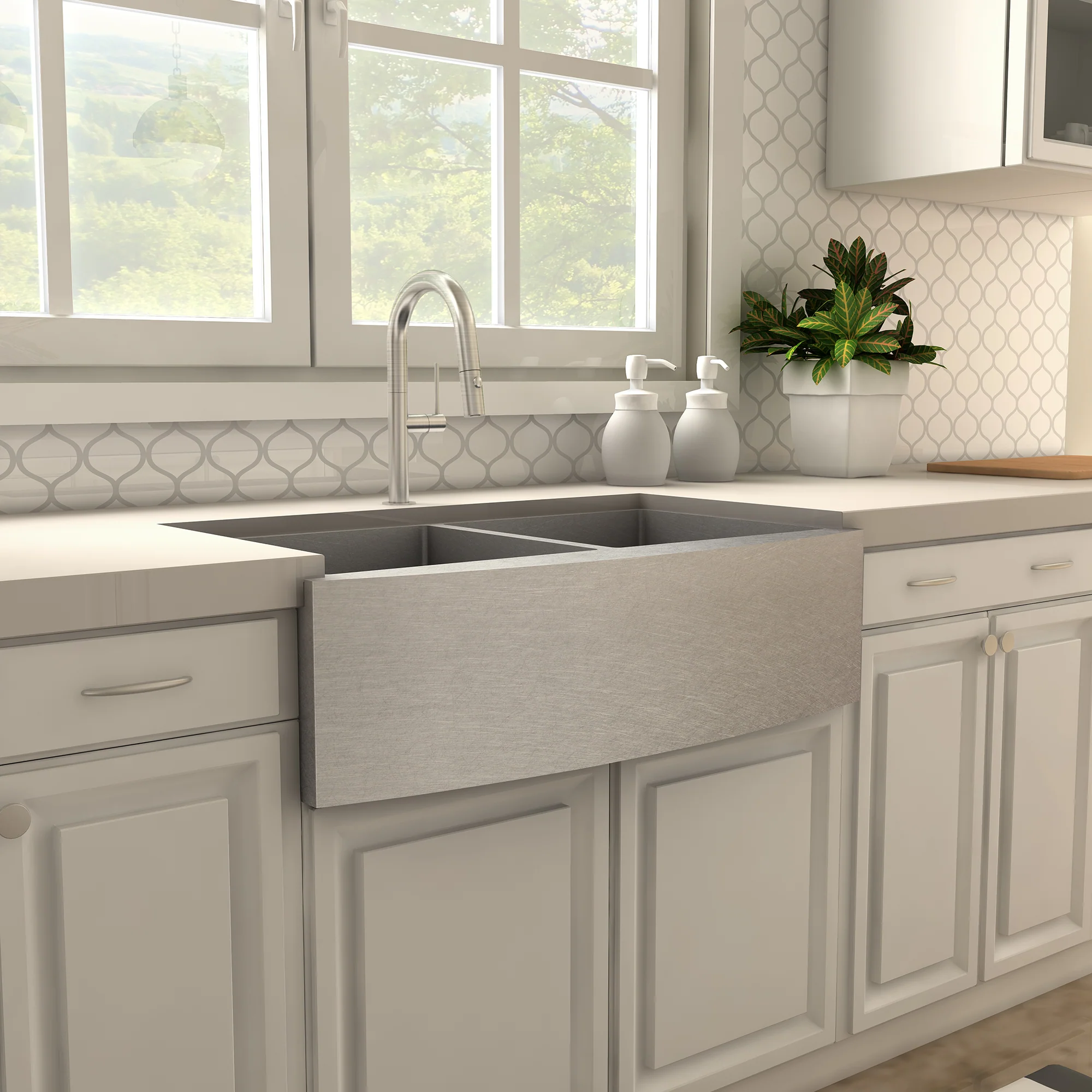 ZLINE Voltaire Pull Down Kitchen Faucet in Brushed Nickel (VLT-KF-BN) - Image 8